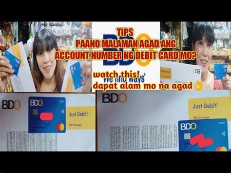 TIPS PAANO MALAMAN ANG ACCOUNT NUMBER NG DEBIT .